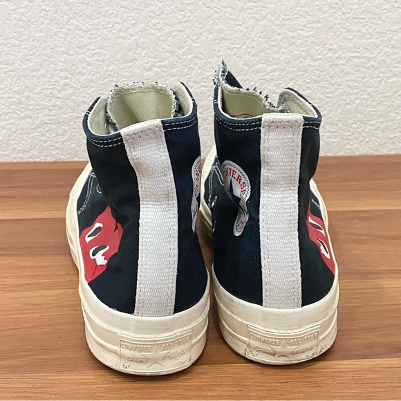 CONVERSE X Comme des Garçons PLAY High Top Chuck 70 Unisex Sneakers Women’s 7 - Picture 7 of 16